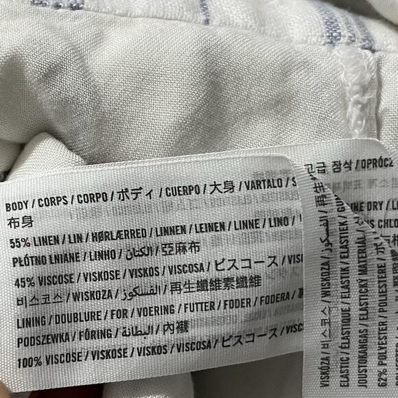 Abercrombie & Fitch Womens Stripe Linen Blend Belted Romper Size S White NWT - Picture 7 of 8